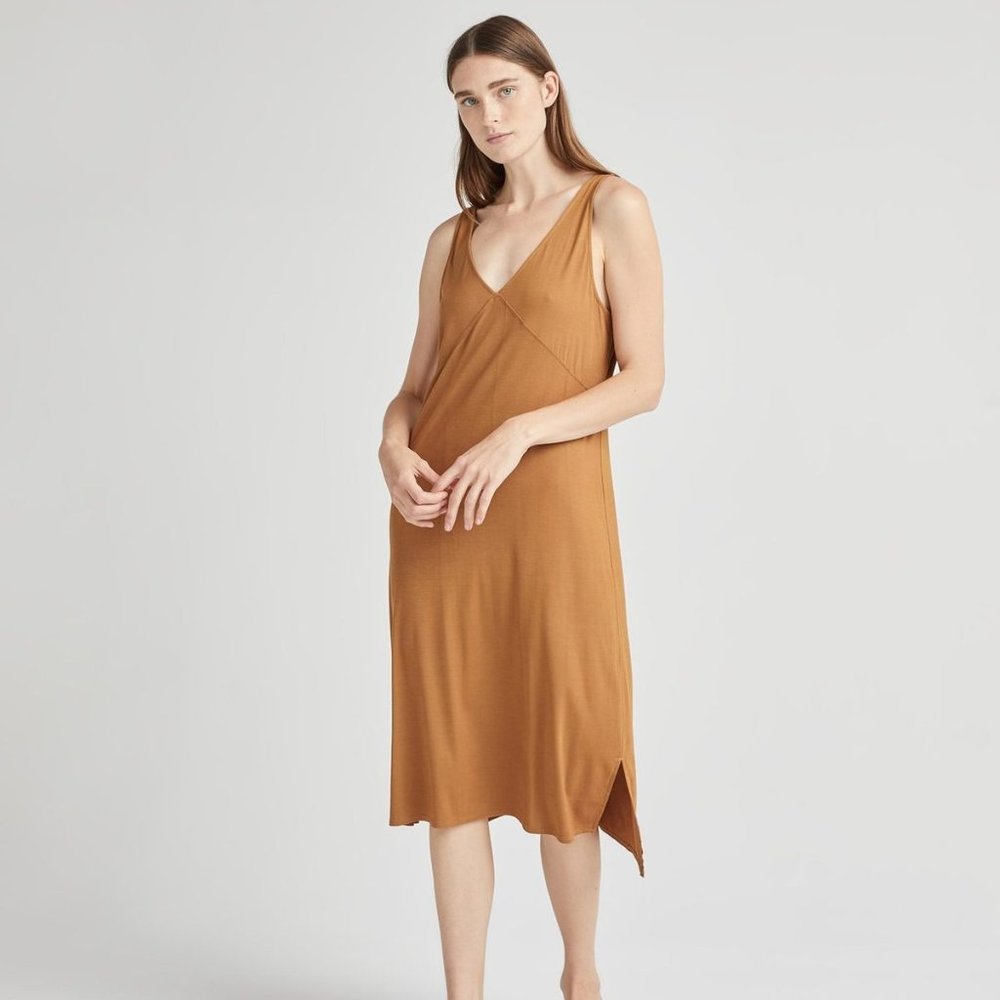 Richer Poorer Night Knit Slip Dress Woodgrain Size L NWT